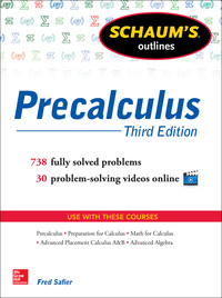صورة الغلاف: Schaum's Outline of Precalculus, 3rd Edition 3rd edition 9780071795593