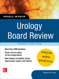 Cover image: Urology Board Review Pearls of Wisdom, Fourth Edition 4th edition 9780071799263