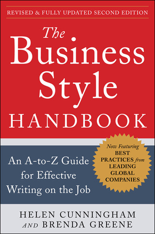 Cover image: The Business Style Handbook, Second Edition:  An A-to-Z Guide for Effective Writing on the Job 2nd edition 9780071800105