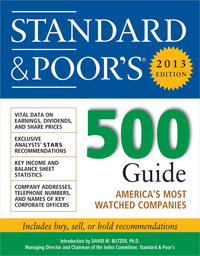 Cover image: Standard and Poors 500 Guide 2013 16th edition 9780071803274