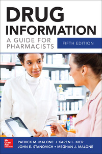 Cover image: Drug Information A Guide for Pharmacists 5/E 5th edition 9780071804349