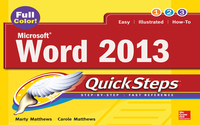 Cover image: Microsoft® Word 2013 QuickSteps 3rd edition 9780071805971