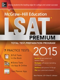 Cover image: McGraw-Hill Education LSAT Premium 2015 9th edition 9780071807326