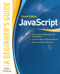 Cover image: JavaScript: A Beginner's Guide 4th edition 9780071809375