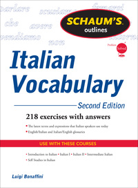 Cover image: Schaum's Outline of Italian Vocabulary, Second Edition 2nd edition 9780071755481