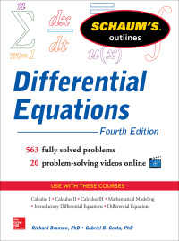 Imagen de portada: Schaum's Outline of Differential Equations, 4th Edition 4th edition 9780071824859