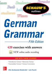 Cover image: Schaum's Outline of German Grammar 5th edition 9780071824705