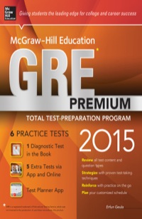 Cover image: McGraw-Hill Education GRE Premium, 2015 Edition 1st edition 9780071823821
