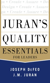 Cover image: Juran's Quality Essentials 1st edition 9780071825917