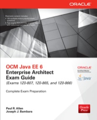 Cover image: OCM Java EE 6 Enterprise Architect Exam Guide (Exams 1Z0-807, 1Z0-865 & 1Z0-866) 3rd edition 9780071826785