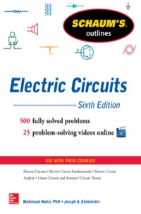 Cover image: Schaum's Outline of Electric Circuits 6th edition 9780071830454