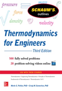 Cover image: Schaum’s Outline of Thermodynamics for Engineers 3rd edition 9780071830829