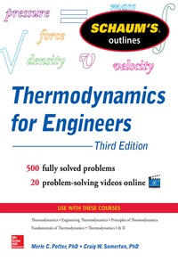 Cover image: Schaum’s Outline of Thermodynamics for Engineers, 3rd Edition 3rd edition 9780071830829