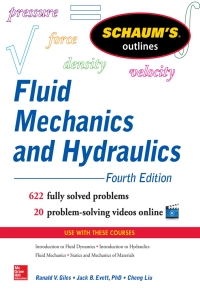 Cover image: Schaum’s Outline of Fluid Mechanics and Hydraulics 4th edition 9780071831451