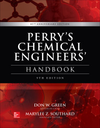 表紙画像: Perry's Chemical Engineers' Handbook 9th edition 9780071834087