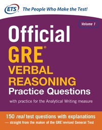 Cover image: Official GRE Verbal Reasoning Practice Questions 1st edition 9780071834292