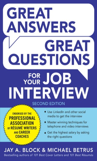 Cover image: Great Answers, Great Questions For Your Job Interview 2nd edition 9780071837743