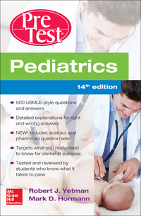 Cover image: Pediatrics PreTest Self-Assessment And Review, 14th Edition 14th edition 9780071838443