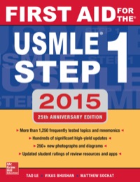 Cover image: First Aid for the USMLE Step 1 2015 25th edition 9780071840064