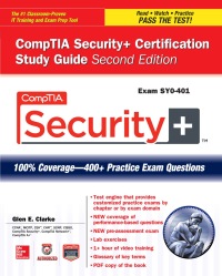 Imagen de portada: CompTIA Security+ Certification Study Guide, Second Edition (Exam SY0-401) 2nd edition 9780071841283