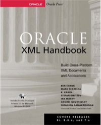 Cover image: Oracle XML Handbook 1st edition 9780072124897