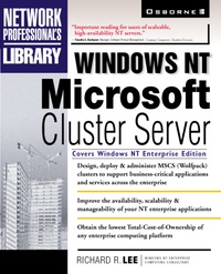 Cover image: Windows NT Microsoft Cluster Server 1st edition 9780078825002