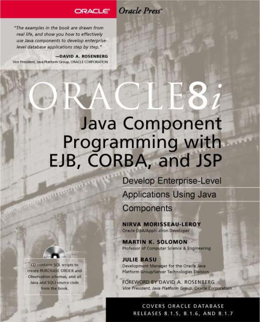 Oracle8i Java Component Programming With EJB, CORBA AND JSP 1st Edition