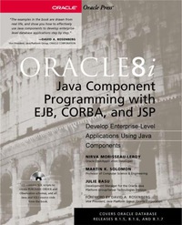 Imagen de portada: Oracle8i Java Component Programming With EJB, CORBA AND JSP 1st edition 9780072127379