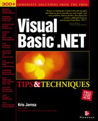 Imagen de portada: Visual Basic .NET Tips & Techniques 1st edition 9780072223187