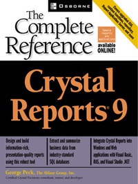Cover image: Crystal Reports(R) 9: The Complete Reference 1st edition 9780072225198