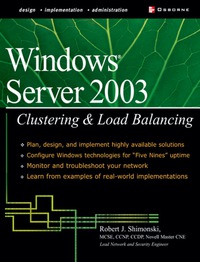 Imagen de portada: Windows Server 2003 Clustering & Load Balancing 1st edition 9780072226225