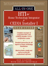 Cover image: HTI+™ Home Technology Integration and CEDIA® Installer I All-in-One Exam Guide 1st edition 9780072231328