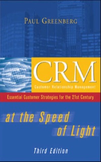 Cover image: CRM at the Speed of Light 3rd edition 9780072231731