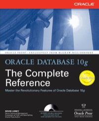 Cover image: Oracle Database 10g The Complete Reference 1st edition 9780072253511
