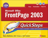 Imagen de portada: Microsoft Office FrontPage 2003 QuickSteps 1st edition 9780072258745