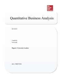 Cover image: Ebook: Quantitative Business Analysis 4th edition