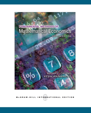 Cover image: Fundamental Methods of Mathematical Economics 4th edition 9780077175313