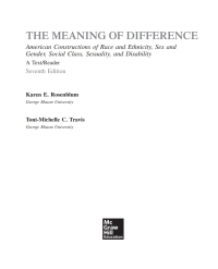 Imagen de portada: The Meaning of Difference: American Constructions of Race, Sex and Gender, Social Class, Sexual Orientation, and Disability 7th edition 9780078027024