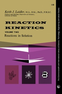 Cover image: Reaction Kinetics: Reactions in Solution 9780080098364