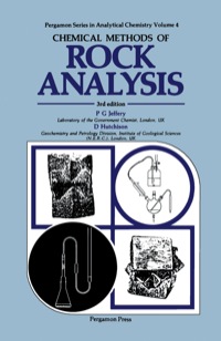 Titelbild: Chemical Methods of Rock Analysis 3rd edition 9780080238067