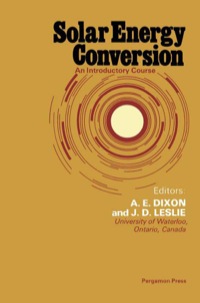 Cover image: Solar Energy Conversion: An Introductory Course 9780080247441