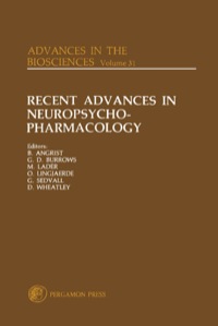 Imagen de portada: Recent Advances in Neuropsycho-Pharmacology: Selected Papers from the 12th Congress of the Collegium Internationale Neuro-Psychopharmacologicum, Göteborg, Sweden, 22-26 June 1980 9780080263823