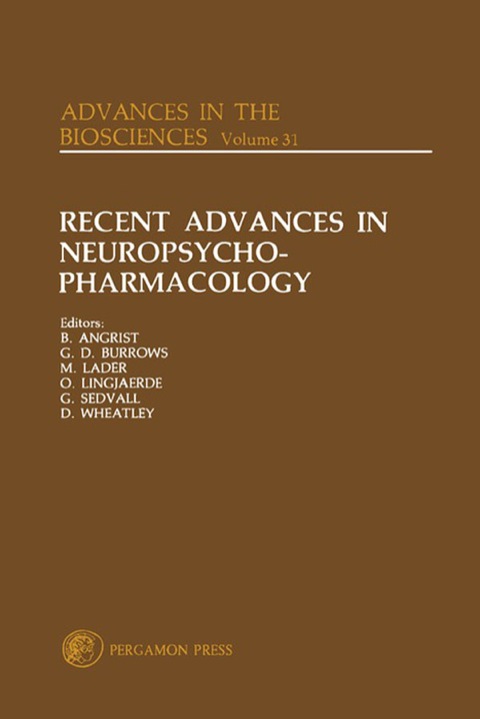 Recent Advances in Neuropsycho-Pharmacology: Selected Papers from the 12th Congress of the Collegium Internationale Neuro-Psychopharmacologicum, Göteborg, Sweden, 22-26 June 1980 - FULL INSTANT DOWNLOAD | PDF DOCX EPUB