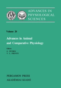 Titelbild: Advances in Animal and Comparative Physiology: Advances in Physiological Sciences: Proceedings of The 28Th International Congress of Physiological Sciences Budapest 1980 9780080273419