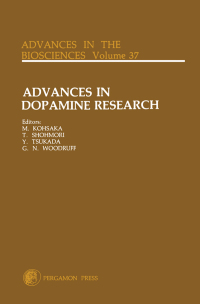 Titelbild: Advances in Dopamine Research: Proceeding of a Satellite Symposium to the 8th International Congress of Pharmacology, Okayama, Japan, July 1981 9780080273914