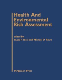 Imagen de portada: Health and Environmental Risk Assessment 9780080315782
