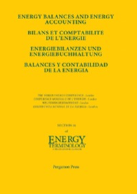 Cover image: Energy Balances and Energy Accounting: Energiebilanzen und Energiebuchhaltung 9780080334394