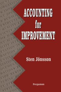 Imagen de portada: Accounting for Improvement 1st edition 9780080408125