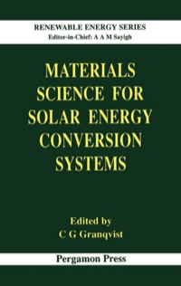 Cover image: Materials Science for Solar Energy Conversion Systems 9780080409375