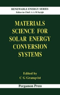 Imagen de portada: Materials Science for Solar Energy Conversion Systems 9780080409375